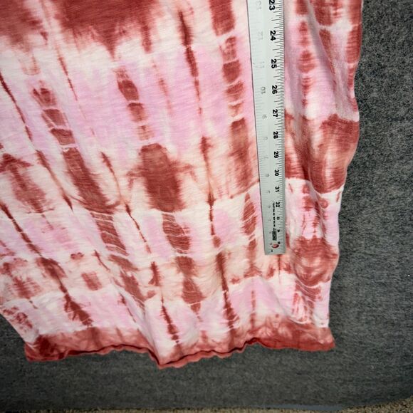 Universal Thread Dress Women 2XL Pink Striped Shift Midi V-Neck Short Sleeve - Picture 4 of 6